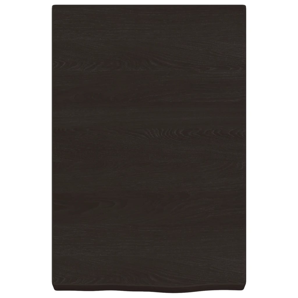 Wandschap 40x60x(2-6)cm behandeld massief eikenhout donkerbruin is nu te koop bij PeponiXL, paradijselijk wonen!