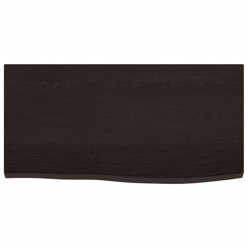 Wandschap 60x30x2 cm behandeld massief eikenhout donkerbruin is nu te koop bij PeponiXL, paradijselijk wonen!