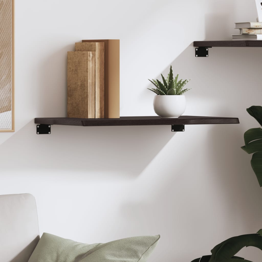 Wandschap 60x40x2 cm behandeld massief eikenhout donkerbruin is nu te koop bij PeponiXL, paradijselijk wonen!