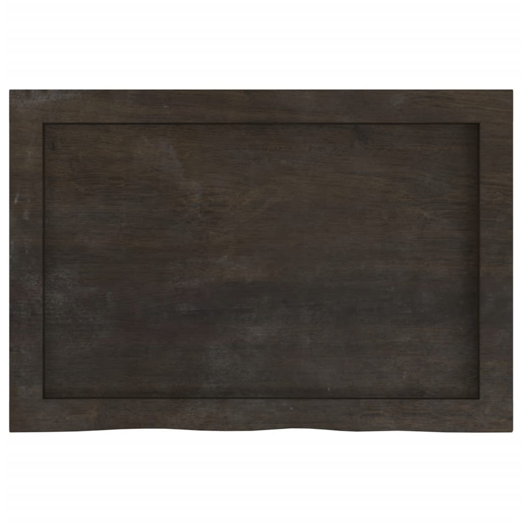 Wandschap 60x40x(2-4)cm behandeld massief eikenhout donkerbruin is nu te koop bij PeponiXL, paradijselijk wonen!