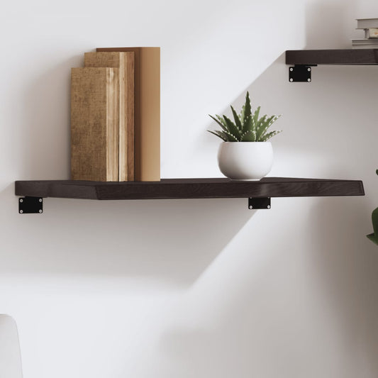Wandschap 60x40x(2-4)cm behandeld massief eikenhout donkerbruin is nu te koop bij PeponiXL, paradijselijk wonen!