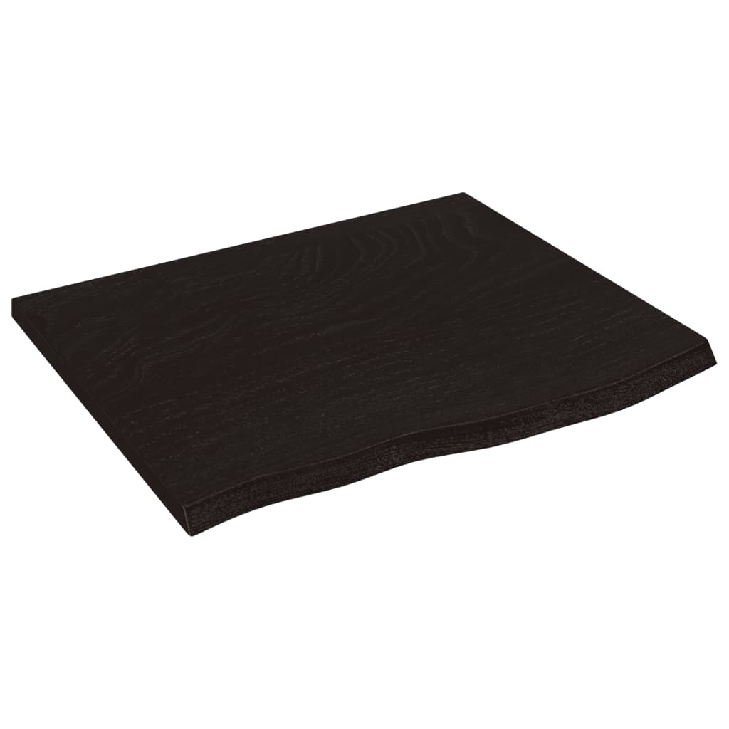 Wandschap 60x50x2 cm behandeld massief eikenhout donkerbruin is nu te koop bij PeponiXL, paradijselijk wonen!