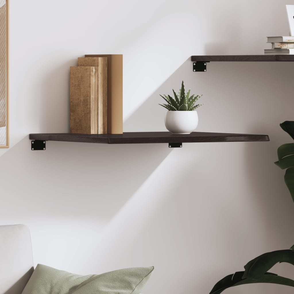 Wandschap 60x50x2 cm behandeld massief eikenhout donkerbruin is nu te koop bij PeponiXL, paradijselijk wonen!