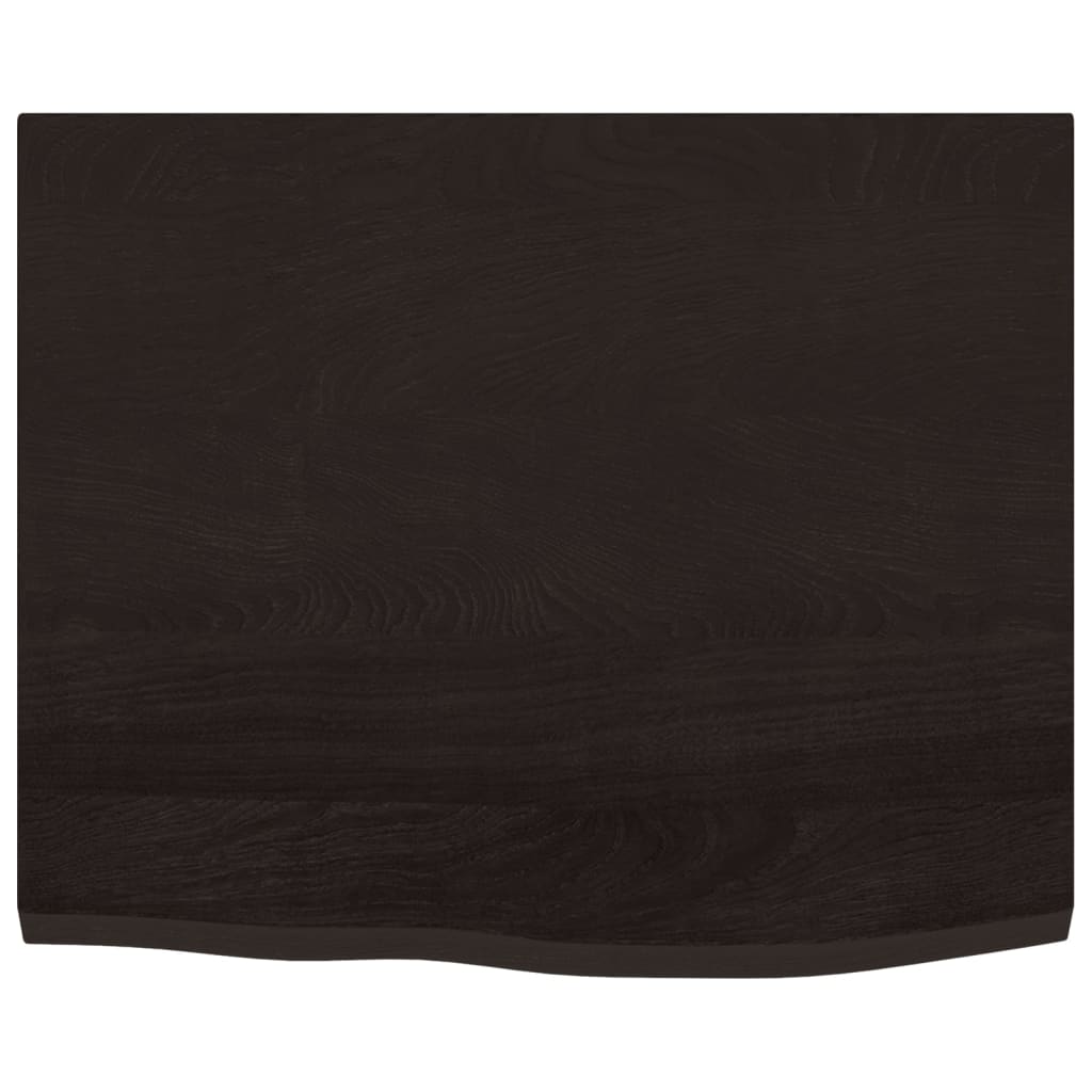 Wandschap 60x50x2 cm behandeld massief eikenhout donkerbruin is nu te koop bij PeponiXL, paradijselijk wonen!