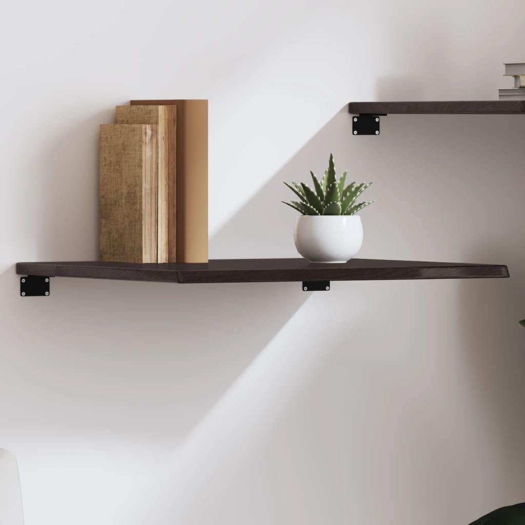 Wandschap 60x50x2 cm behandeld massief eikenhout donkerbruin is nu te koop bij PeponiXL, paradijselijk wonen!