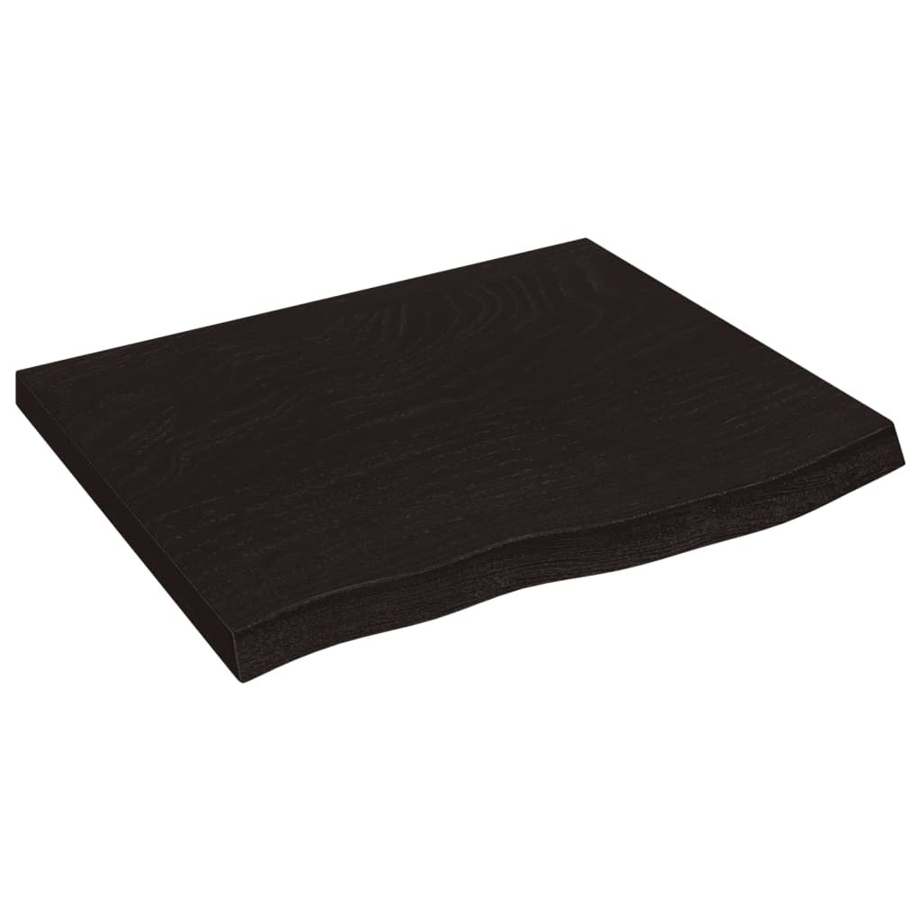 Wandschap 60x50x(2-4)cm behandeld massief eikenhout donkerbruin is nu te koop bij PeponiXL, paradijselijk wonen!