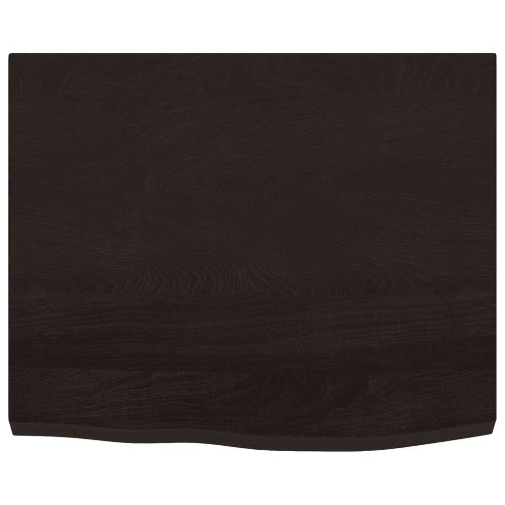 Wandschap 60x50x(2-4)cm behandeld massief eikenhout donkerbruin is nu te koop bij PeponiXL, paradijselijk wonen!