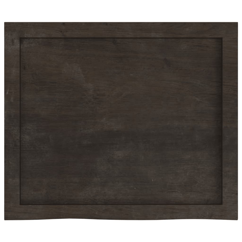 Wandschap 60x50x(2-4)cm behandeld massief eikenhout donkerbruin is nu te koop bij PeponiXL, paradijselijk wonen!