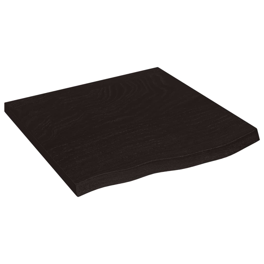 Wandschap 60x60x(2-4)cm behandeld massief eikenhout donkerbruin is nu te koop bij PeponiXL, paradijselijk wonen!