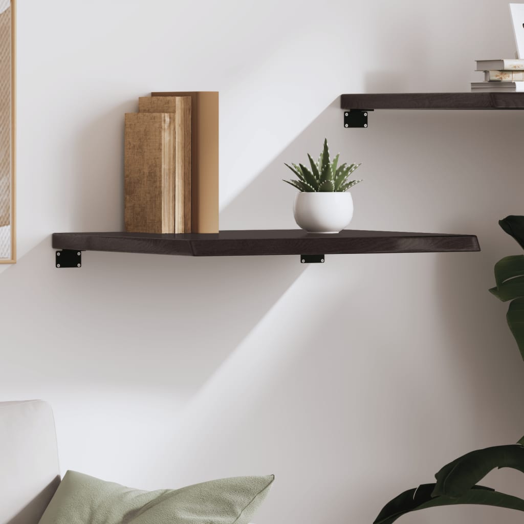 Wandschap 60x60x(2-4)cm behandeld massief eikenhout donkerbruin is nu te koop bij PeponiXL, paradijselijk wonen!