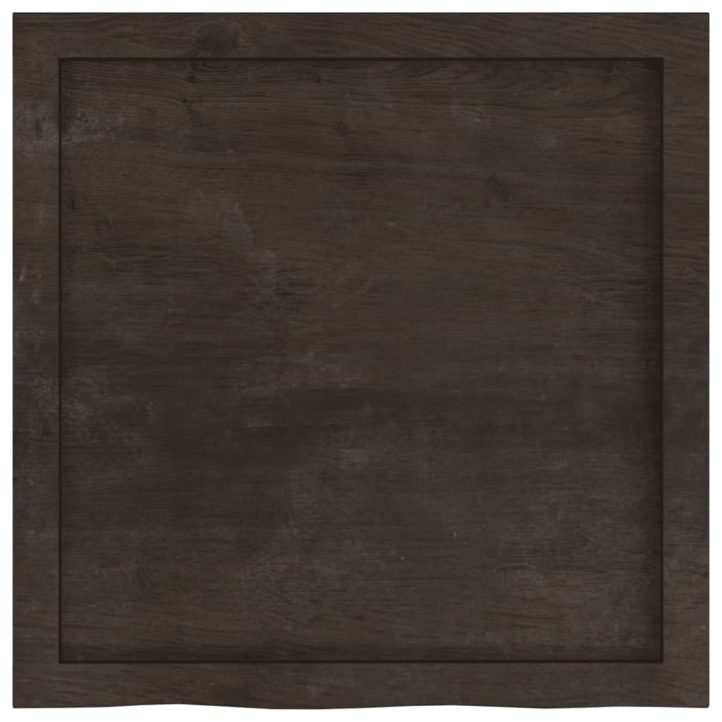 Wandschap 60x60x(2-4)cm behandeld massief eikenhout donkerbruin is nu te koop bij PeponiXL, paradijselijk wonen!