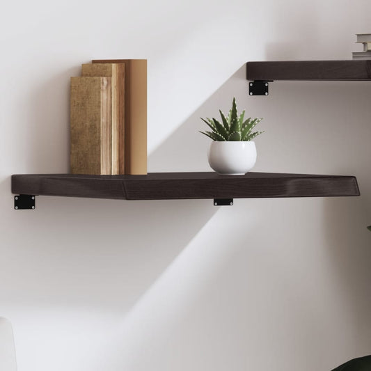 Wandschap 60x60x(2-6)cm behandeld massief eikenhout donkerbruin is nu te koop bij PeponiXL, paradijselijk wonen!