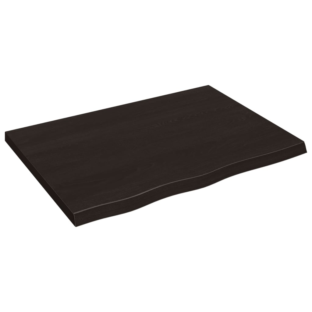 Wandschap 80x60x(2-4)cm behandeld massief eikenhout donkerbruin is nu te koop bij PeponiXL, paradijselijk wonen!