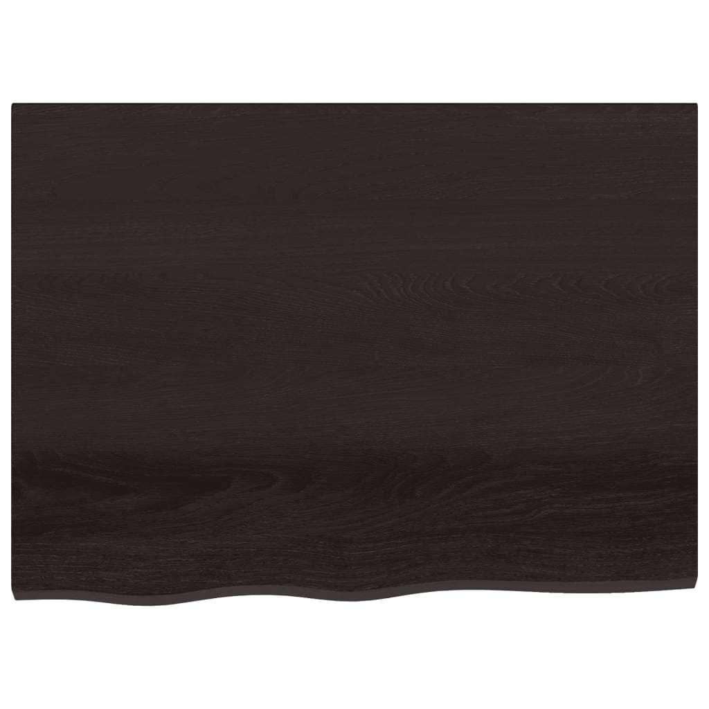 Wandschap 80x60x(2-4)cm behandeld massief eikenhout donkerbruin is nu te koop bij PeponiXL, paradijselijk wonen!