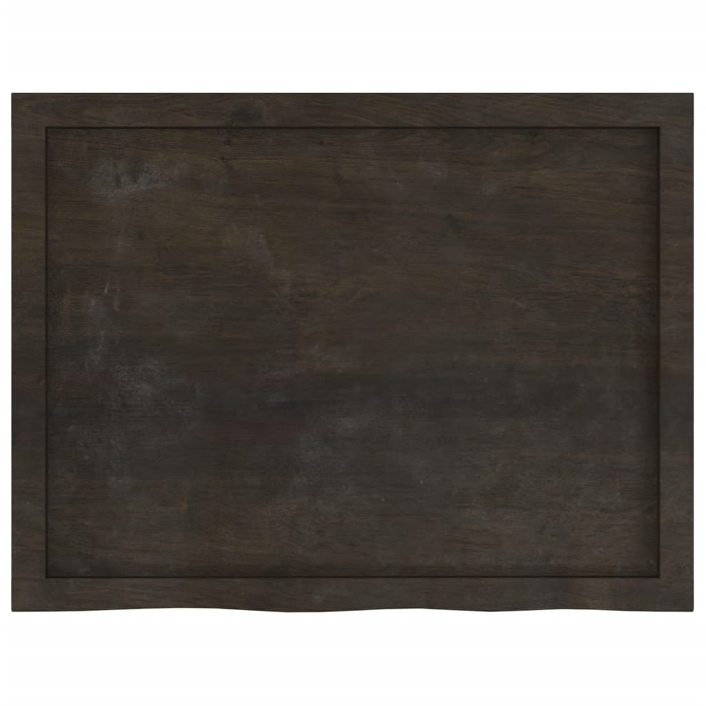 Wandschap 80x60x(2-6)cm behandeld massief eikenhout donkerbruin is nu te koop bij PeponiXL, paradijselijk wonen!