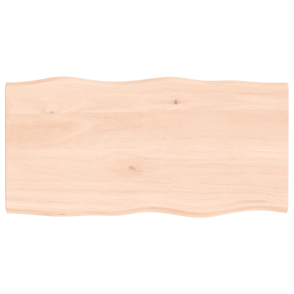 Tafelblad natuurlijke rand 80x40x2 cm massief eikenhout is nu te koop bij PeponiXL, paradijselijk wonen!