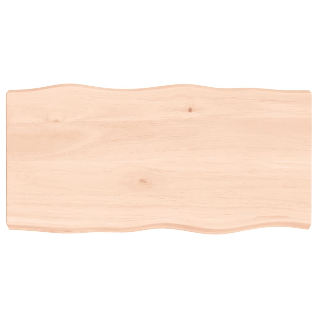 Tafelblad natuurlijke rand 80x40x(2-6) cm massief eikenhout is nu te koop bij PeponiXL, paradijselijk wonen!