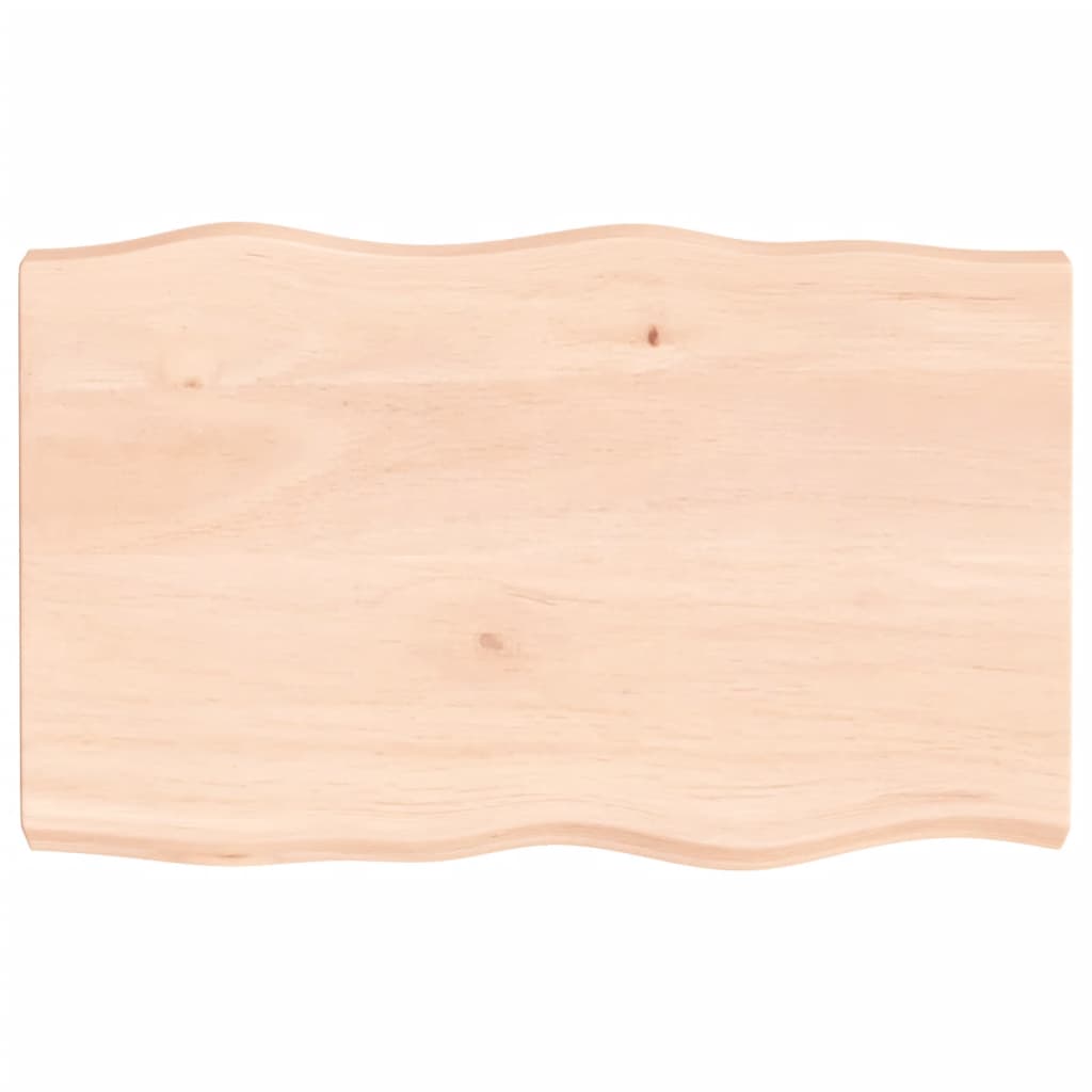 Tafelblad natuurlijke rand 80x50x(2-6) cm massief eikenhout is nu te koop bij PeponiXL, paradijselijk wonen!