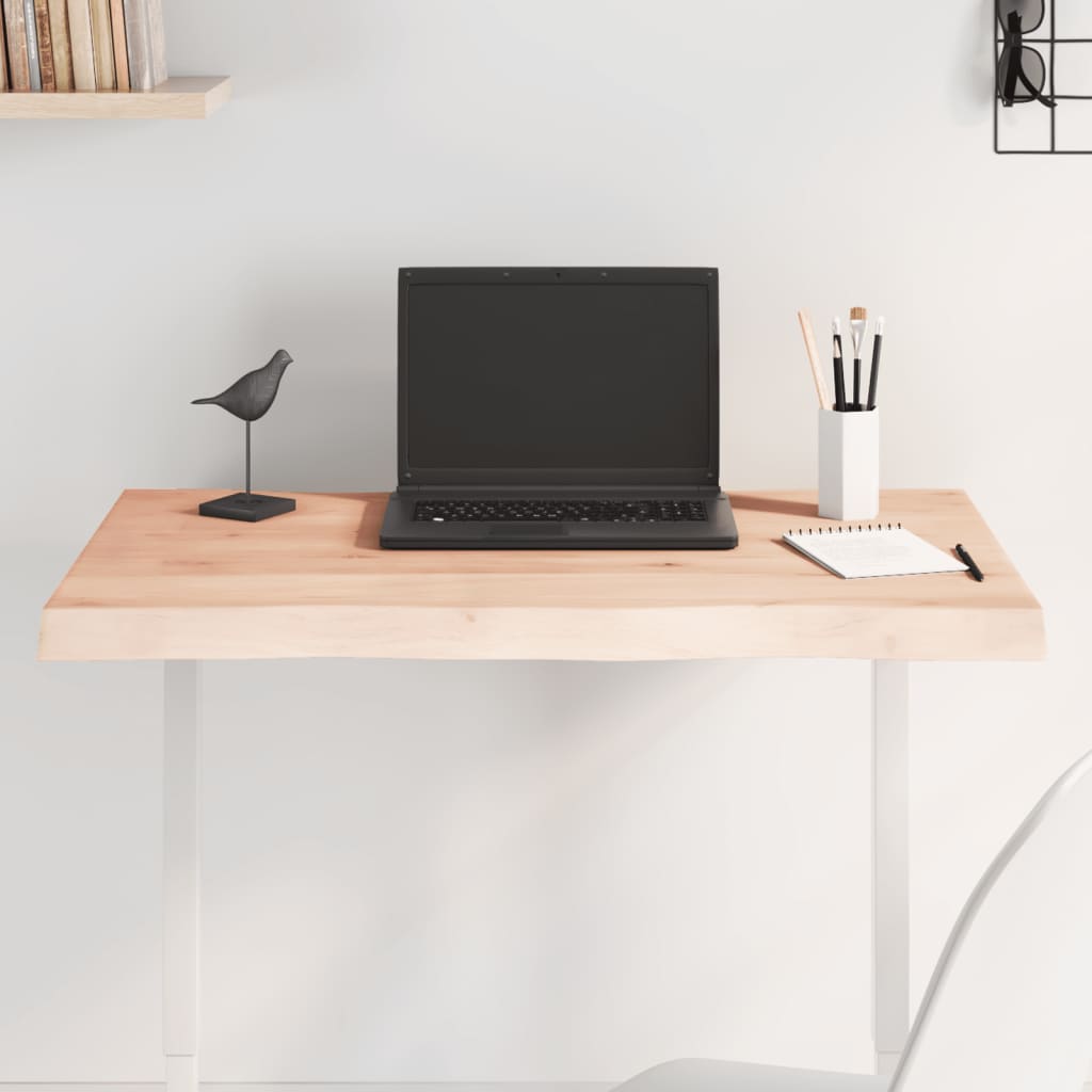 Tafelblad natuurlijke rand 80x60x(2-4) cm massief eikenhout is nu te koop bij PeponiXL, paradijselijk wonen!