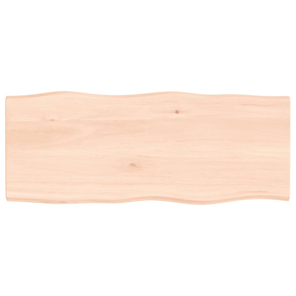 Tafelblad natuurlijke rand 100x40x2 cm massief eikenhout is nu te koop bij PeponiXL, paradijselijk wonen!