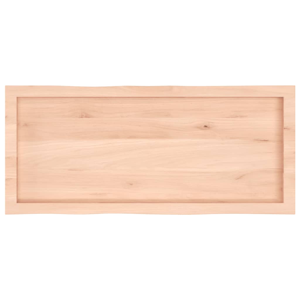 Tafelblad natuurlijke rand 100x40x(2-6) cm massief eikenhout is nu te koop bij PeponiXL, paradijselijk wonen!