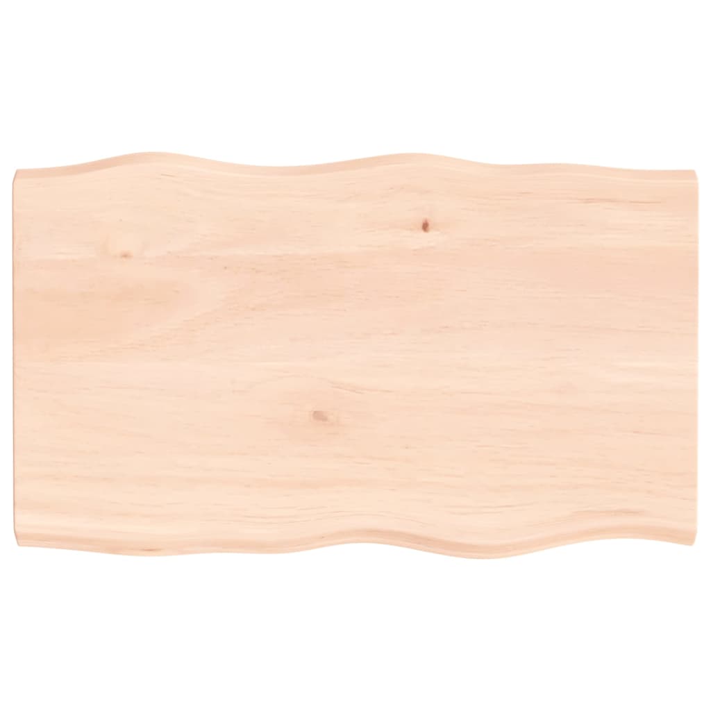 Tafelblad natuurlijke rand 100x60x(2-4) cm massief eikenhout is nu te koop bij PeponiXL, paradijselijk wonen!