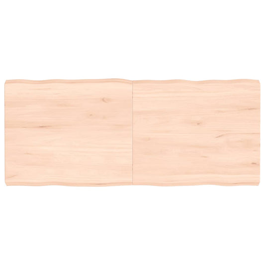 Tafelblad natuurlijke rand 140x60x(2-6) cm massief eikenhout is nu te koop bij PeponiXL, paradijselijk wonen!
