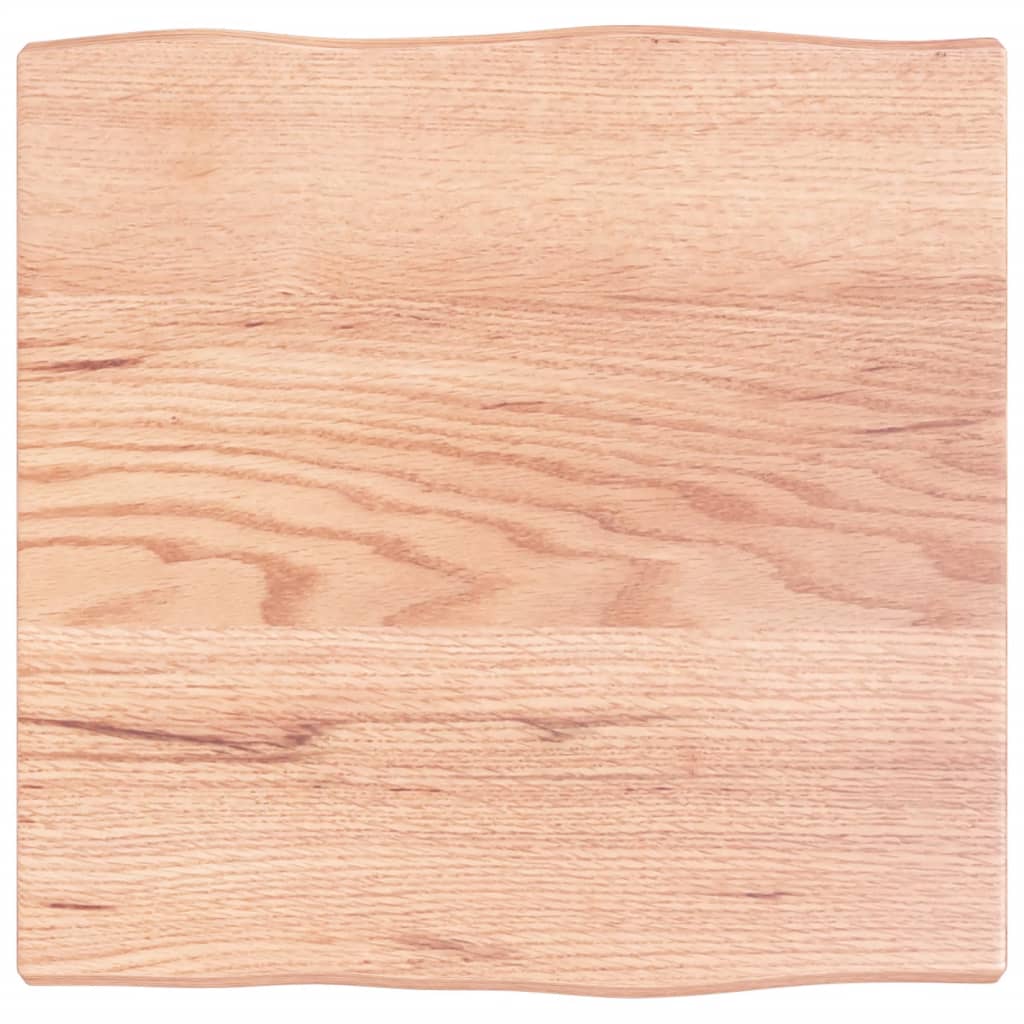 Tafelblad natuurlijke rand 40x40x2 cm eikenhout lichtbruin is nu te koop bij PeponiXL, paradijselijk wonen!