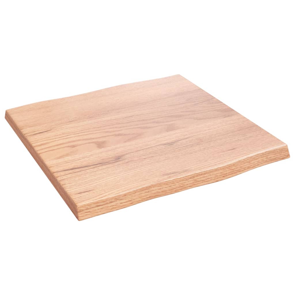 Tafelblad natuurlijke rand 40x40x2 cm eikenhout lichtbruin is nu te koop bij PeponiXL, paradijselijk wonen!