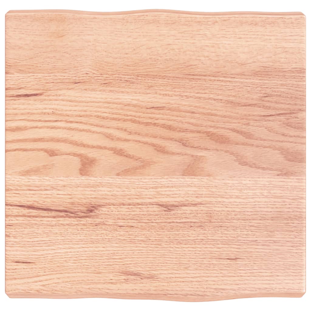 Tafelblad natuurlijke rand 40x40x(2-4) cm eikenhout lichtbruin is nu te koop bij PeponiXL, paradijselijk wonen!