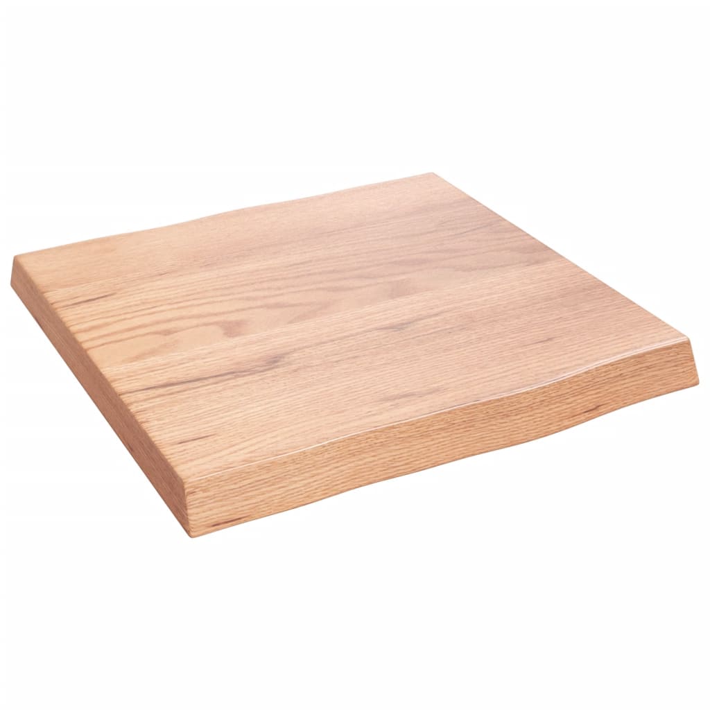 Tafelblad natuurlijke rand 40x40x(2-4) cm eikenhout lichtbruin is nu te koop bij PeponiXL, paradijselijk wonen!
