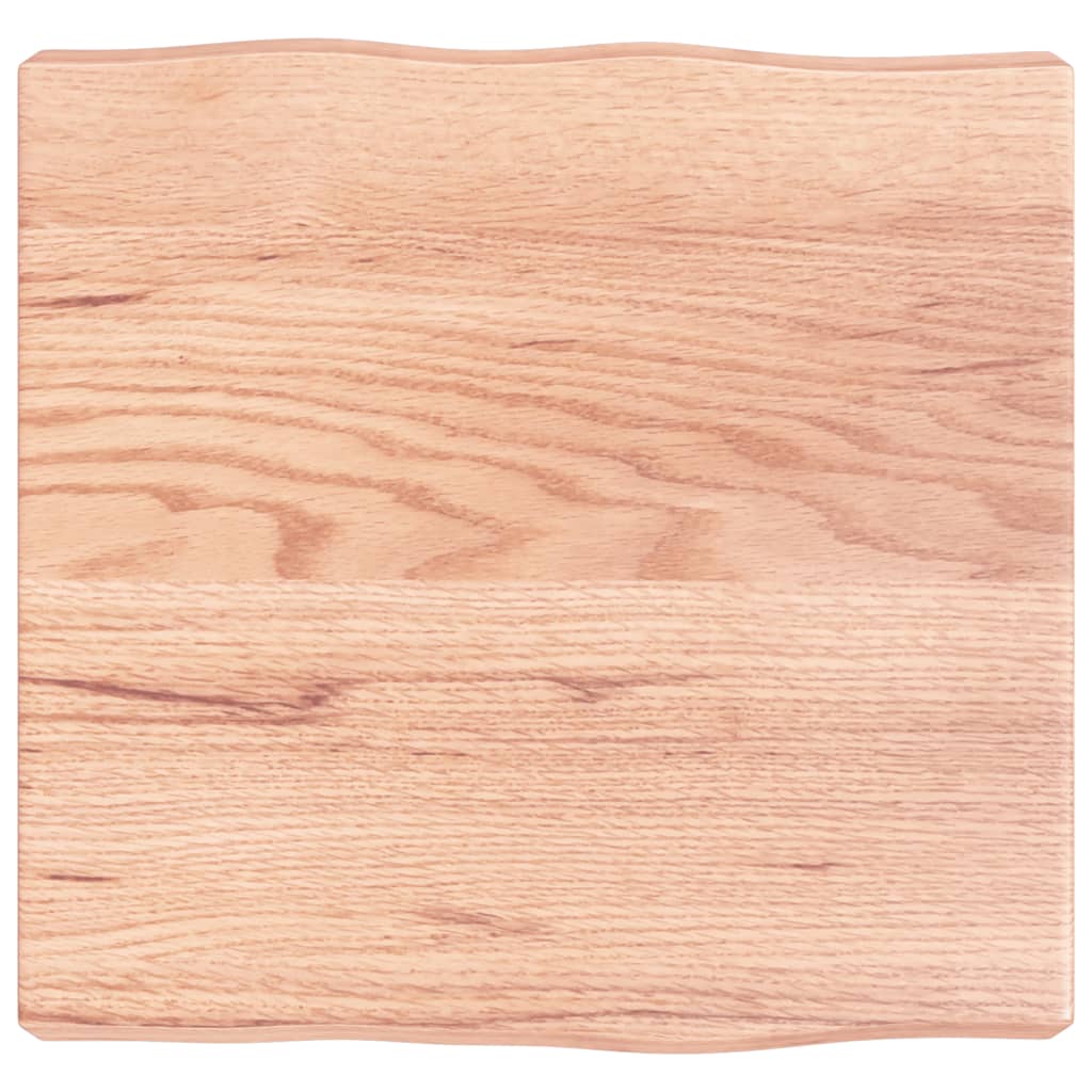 Tafelblad natuurlijke rand 40x40x(2-6)cm eikenhout lichtbruin is nu te koop bij PeponiXL, paradijselijk wonen!