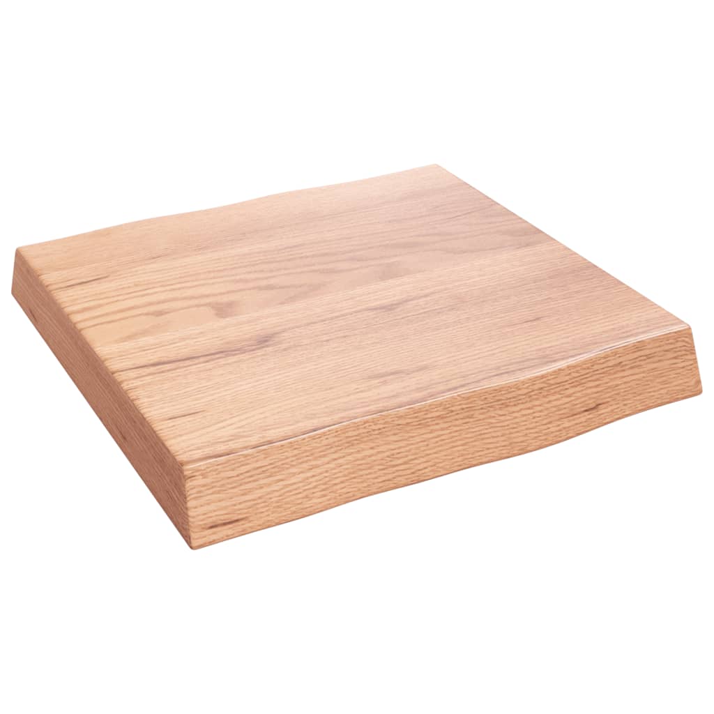 Tafelblad natuurlijke rand 40x40x(2-6)cm eikenhout lichtbruin is nu te koop bij PeponiXL, paradijselijk wonen!