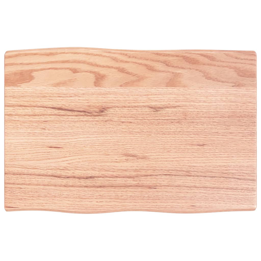 Tafelblad natuurlijke rand 60x40x2 cm eikenhout lichtbruin is nu te koop bij PeponiXL, paradijselijk wonen!