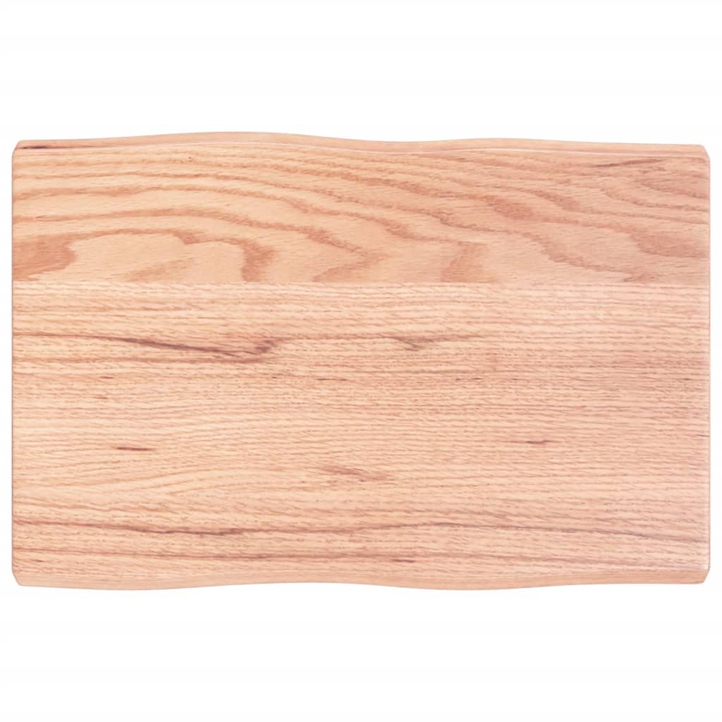 Tafelblad natuurlijke rand 60x40x(2-4) cm eikenhout lichtbruin is nu te koop bij PeponiXL, paradijselijk wonen!
