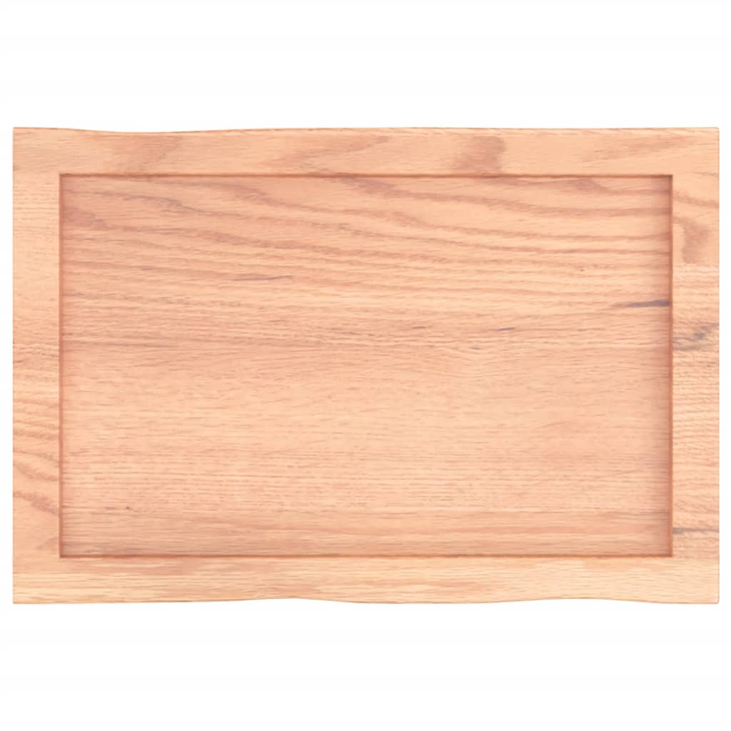 Tafelblad natuurlijke rand 60x40x(2-4) cm eikenhout lichtbruin is nu te koop bij PeponiXL, paradijselijk wonen!