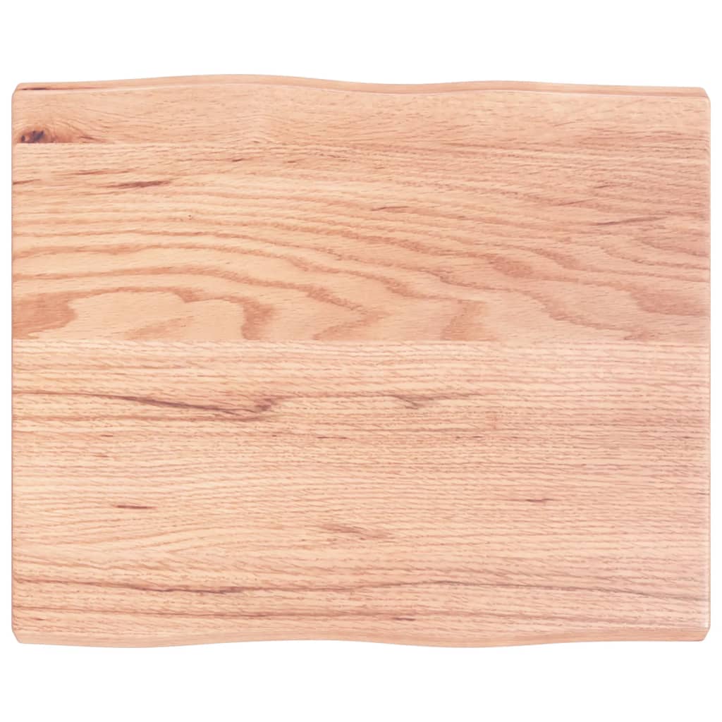 Tafelblad natuurlijke rand 60x50x(2-4) cm eikenhout lichtbruin is nu te koop bij PeponiXL, paradijselijk wonen!