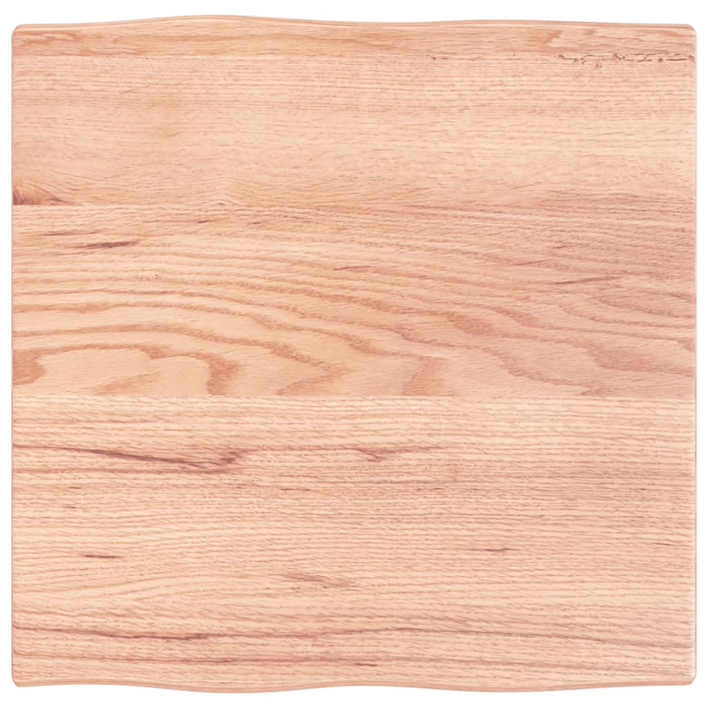 Tafelblad natuurlijke rand 60x60x2 cm eikenhout lichtbruin is nu te koop bij PeponiXL, paradijselijk wonen!