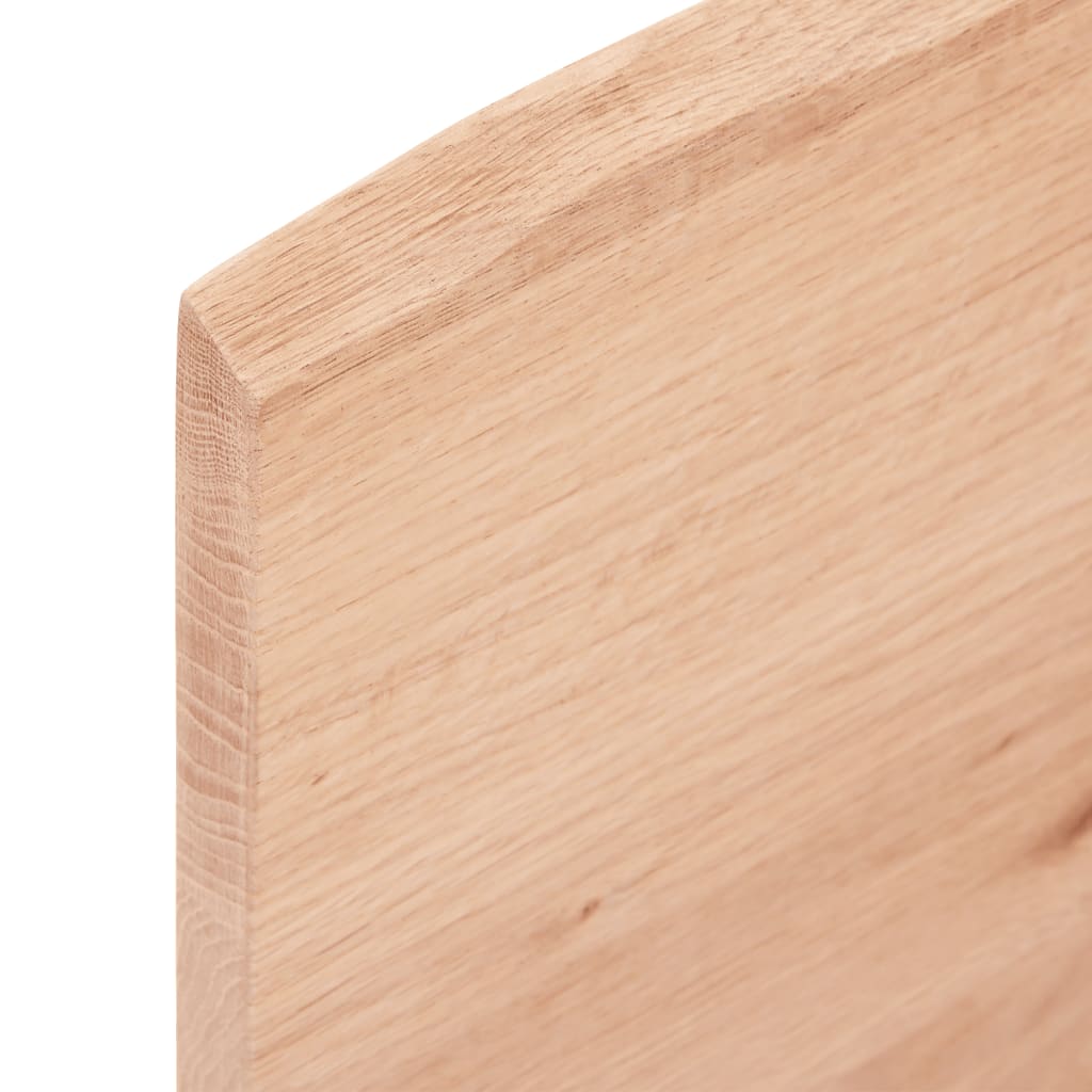 Tafelblad natuurlijke rand 80x40x2 cm eikenhout lichtbruin is nu te koop bij PeponiXL, paradijselijk wonen!