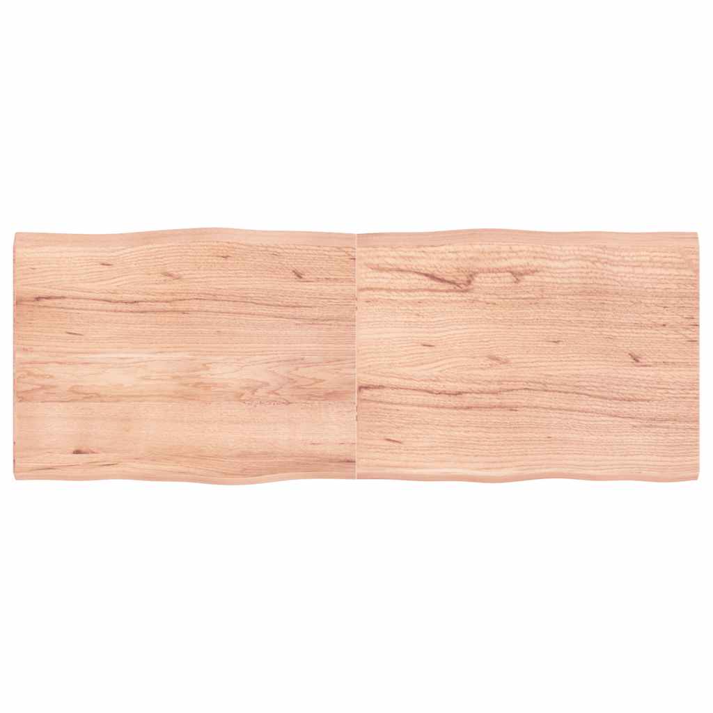 Tafelblad natuurlijke rand 160x60x(2-4) cm eikenhout lichtbruin is nu te koop bij PeponiXL, paradijselijk wonen!