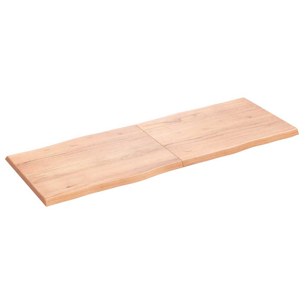 Tafelblad natuurlijke rand 160x60x(2-4) cm eikenhout lichtbruin is nu te koop bij PeponiXL, paradijselijk wonen!