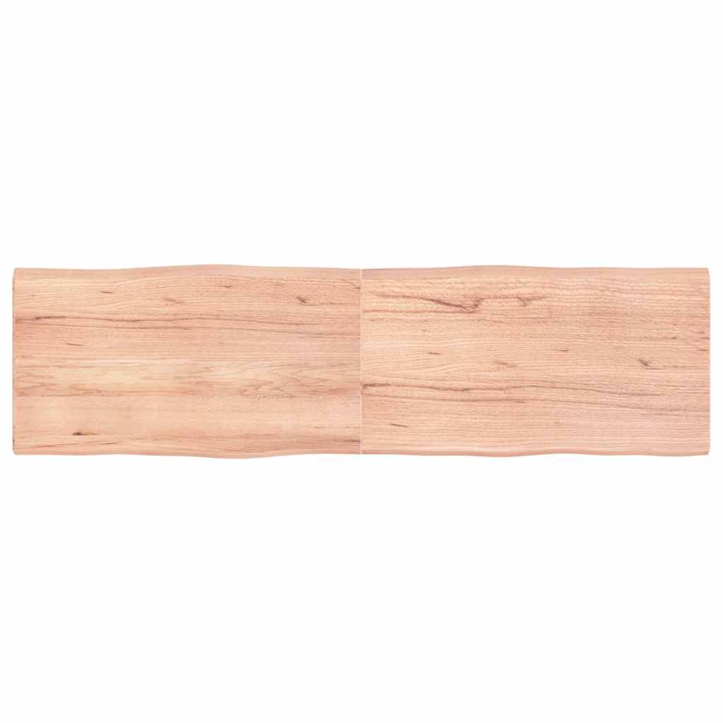 Tafelblad natuurlijke rand 180x50x(2-4) cm eikenhout lichtbruin is nu te koop bij PeponiXL, paradijselijk wonen!