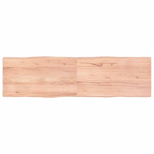 Tafelblad natuurlijke rand 180x50x(2-4) cm eikenhout lichtbruin is nu te koop bij PeponiXL, paradijselijk wonen!