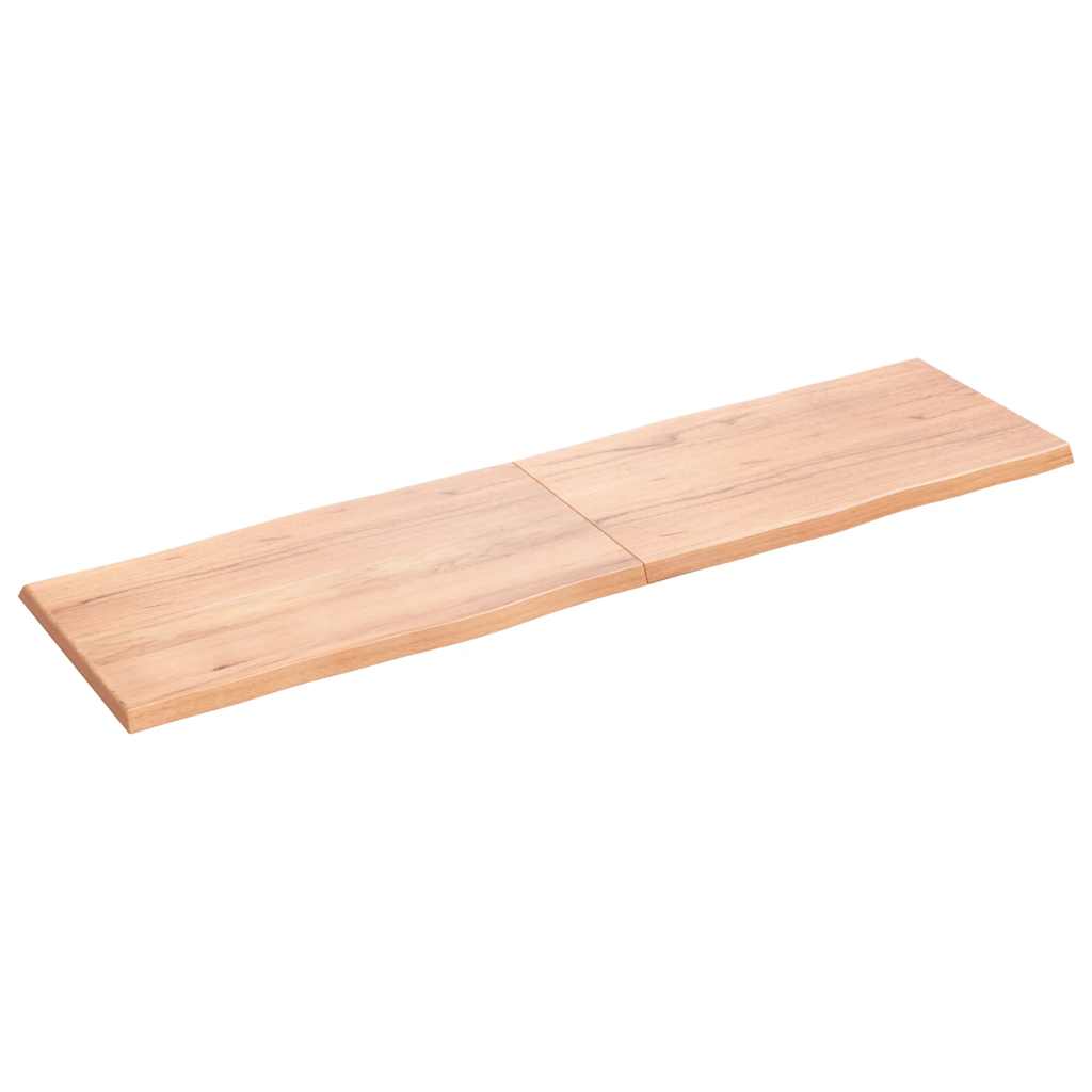 Tafelblad natuurlijke rand 180x50x(2-4) cm eikenhout lichtbruin is nu te koop bij PeponiXL, paradijselijk wonen!