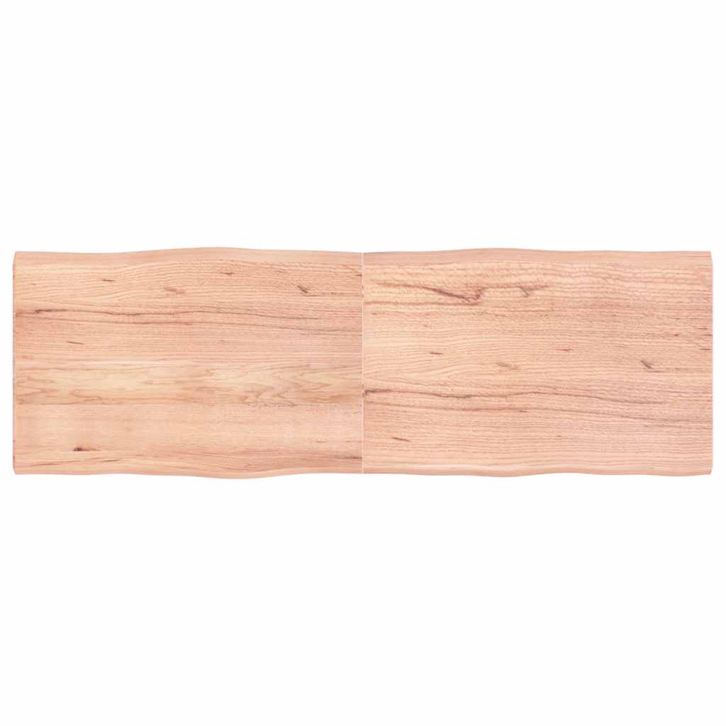 Tafelblad natuurlijke rand 180x60x(2-4) cm eikenhout lichtbruin is nu te koop bij PeponiXL, paradijselijk wonen!
