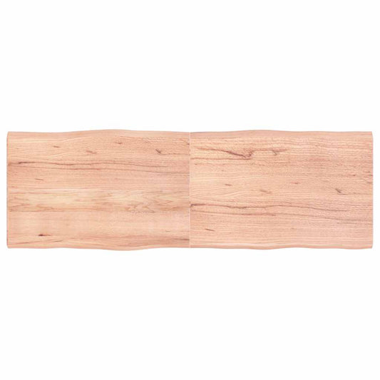 Tafelblad natuurlijke rand 180x60x(2-4) cm eikenhout lichtbruin is nu te koop bij PeponiXL, paradijselijk wonen!
