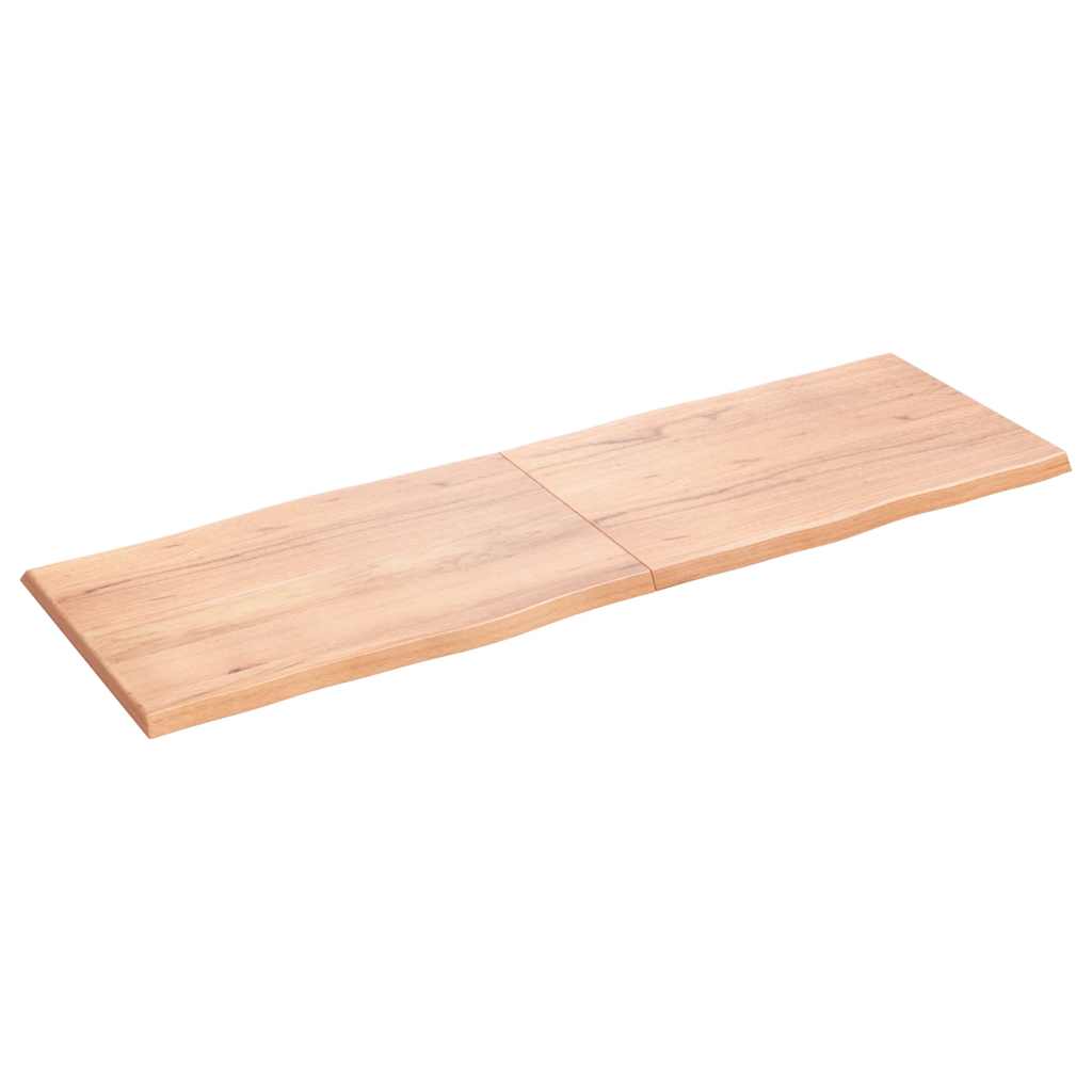 Tafelblad natuurlijke rand 180x60x(2-4) cm eikenhout lichtbruin is nu te koop bij PeponiXL, paradijselijk wonen!