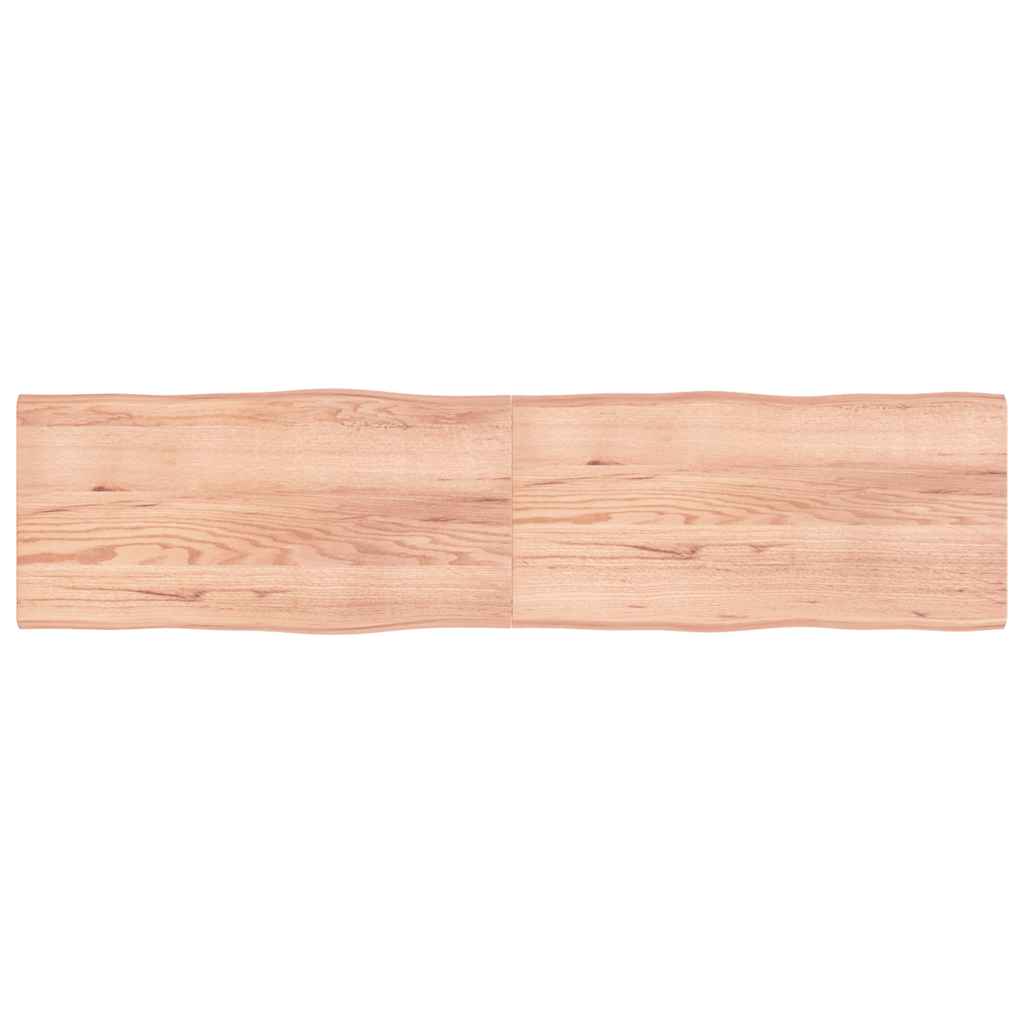 Tafelblad natuurlijke rand 200x50x(2-4) cm eikenhout lichtbruin is nu te koop bij PeponiXL, paradijselijk wonen!
