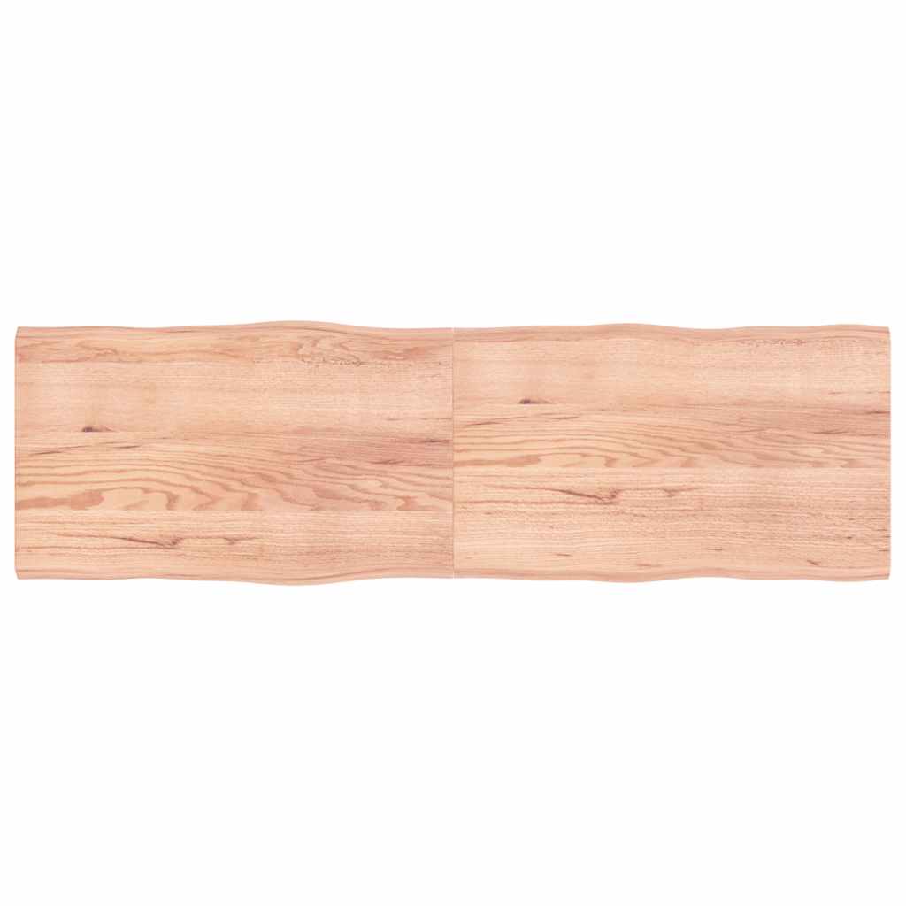 Tafelblad natuurlijke rand 200x60x(2-4) cm eikenhout lichtbruin is nu te koop bij PeponiXL, paradijselijk wonen!