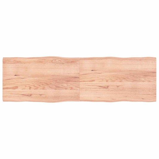 Tafelblad natuurlijke rand 200x60x(2-4) cm eikenhout lichtbruin is nu te koop bij PeponiXL, paradijselijk wonen!